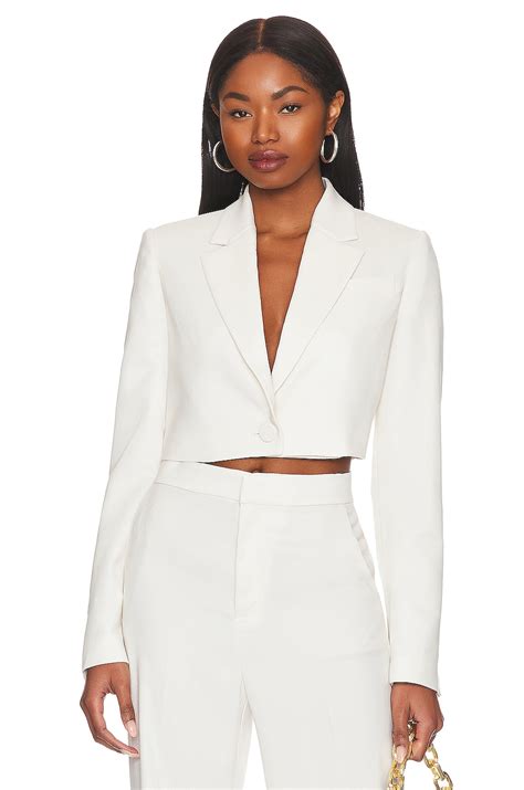 revolve blazer|The Andamane Loulou Cropped Blazer in Off White 